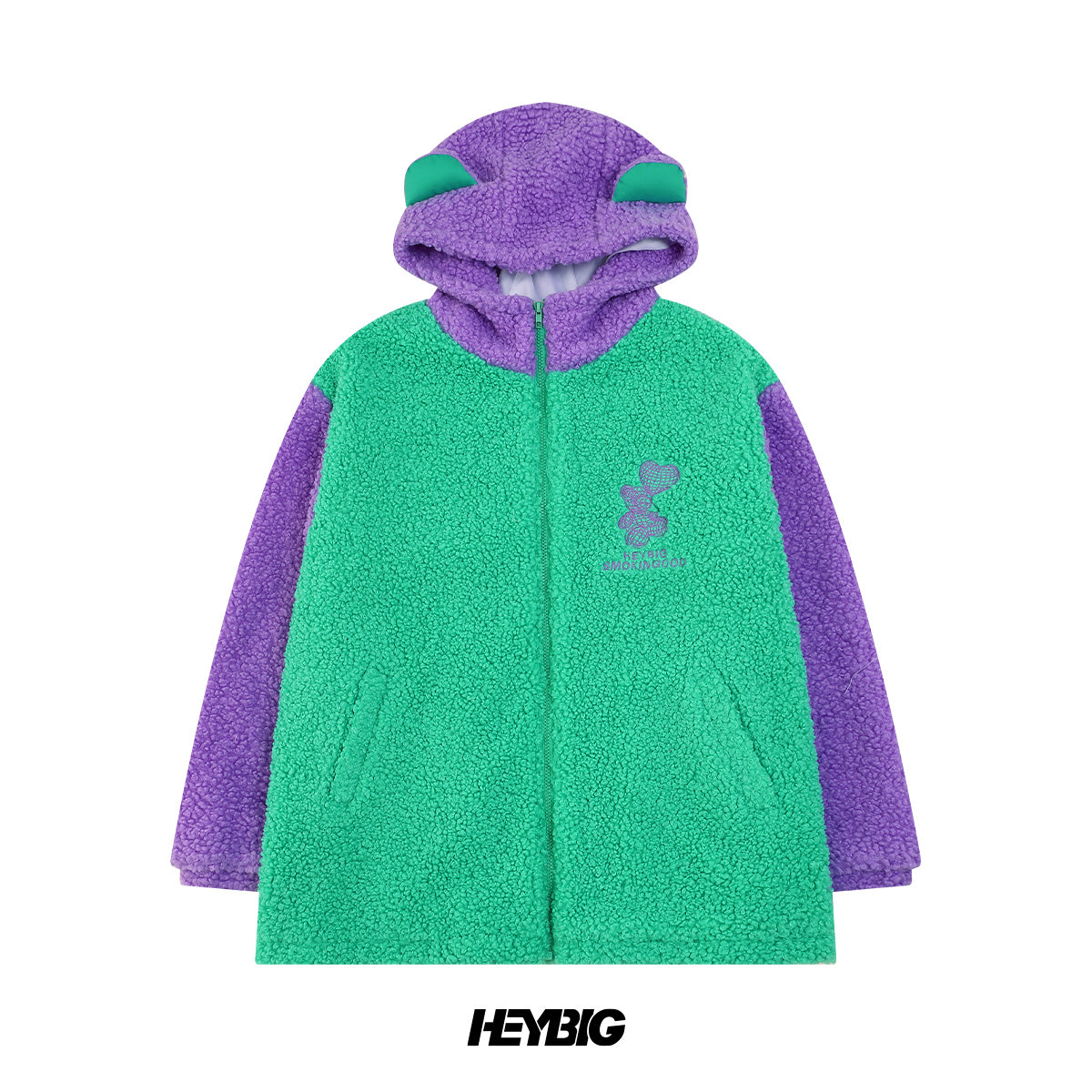 heybig Full Zip Hoodie Green