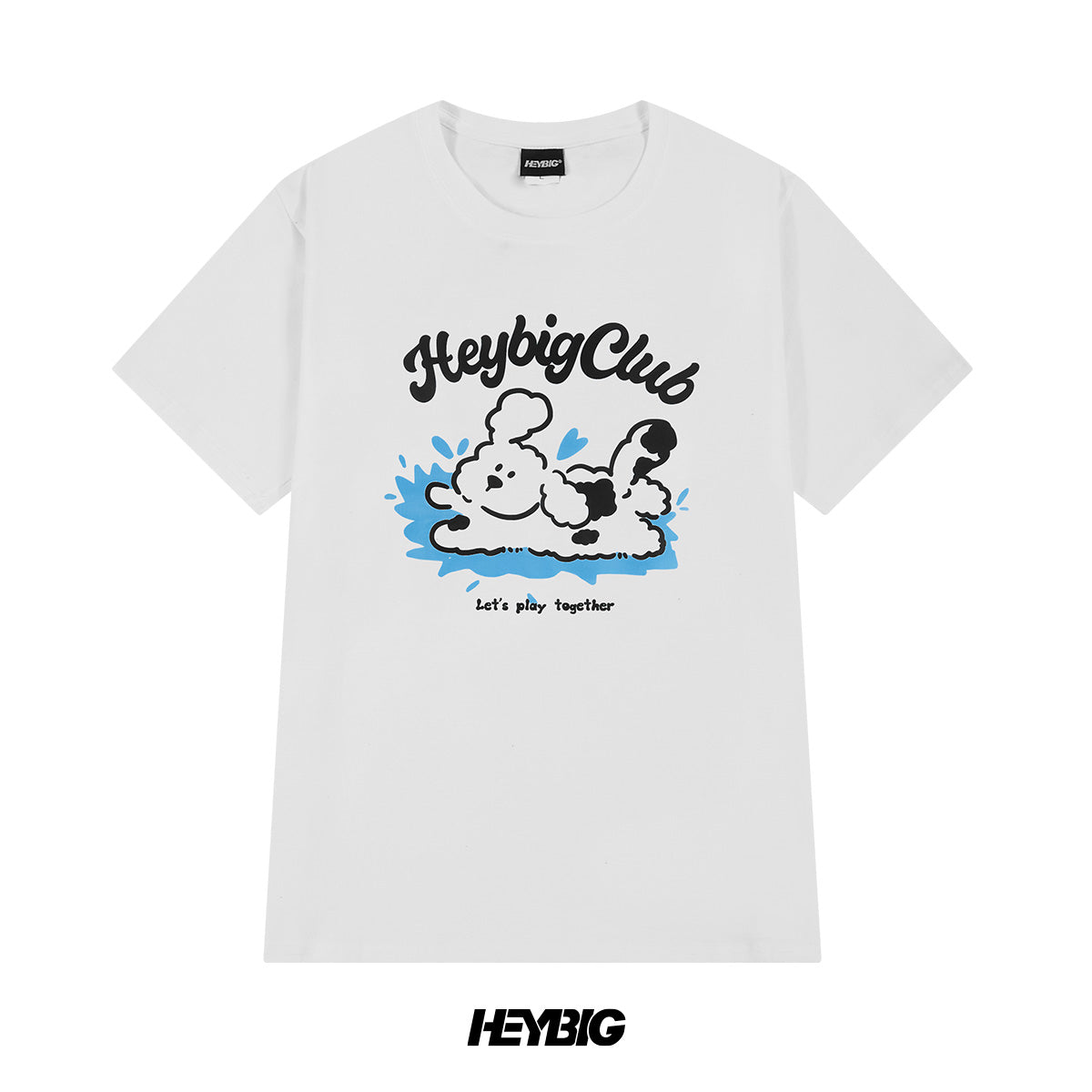 heybig T-shirt Tee Black And White