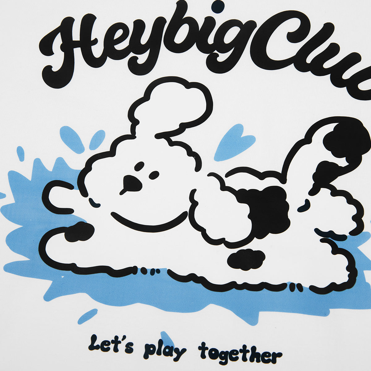 heybig T-shirt Tee Black And White